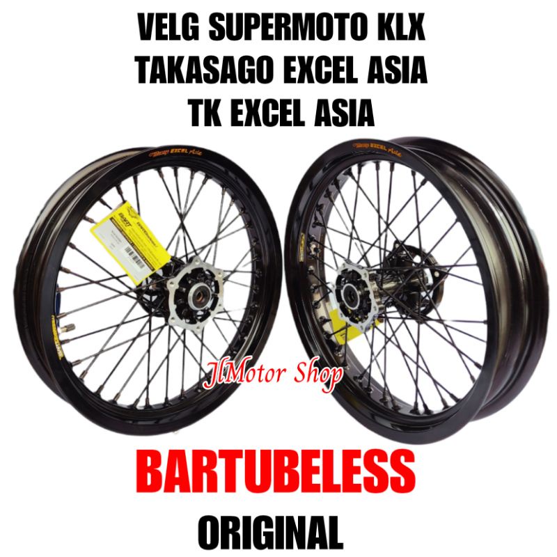 VELG SUPER MOTO SUPERMOTO KLX 150 DTRACKER 150 TK EXCEL ASIA TAKASAGO EXCEL ASIA BARTUBELESS VELG JARI2 VERSI TUBELESS