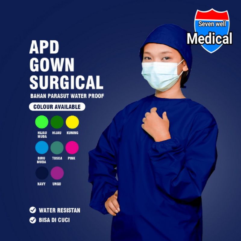 apd gown surgical bahan parasut
