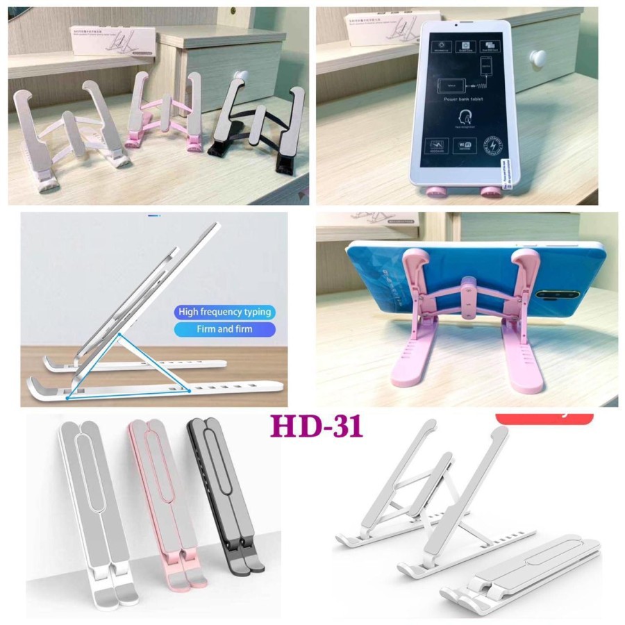 HD-31 Holder Phone Stand Universal Folding Desktop Dudukan HP Tablet