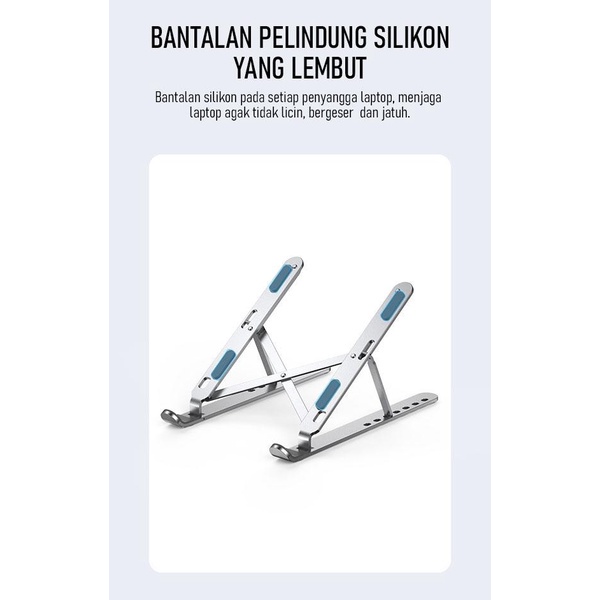 Robot RT-LS02 Aluminum Foldable Laptop / Macbook Pro Cooling Stand - Garansi Resmi 1 Tahun