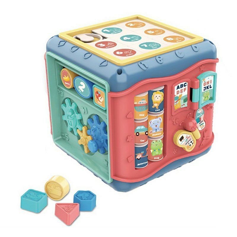 Mainan Kubus Edukasi Terbaru Anak Montessori Bayi Puzzle Toys Jam Maze Wisdom Hexahedral Kado Ultah