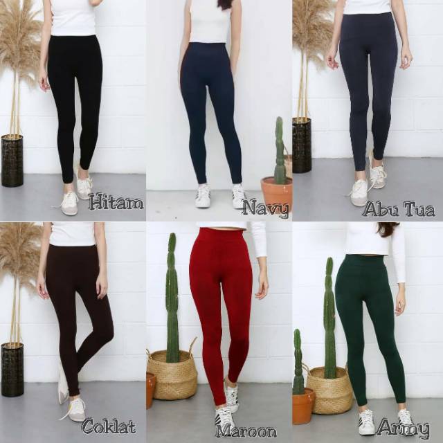 PREMIUM Celana Legging Polos Import HW polos Legging Tebal Legging Jumbo