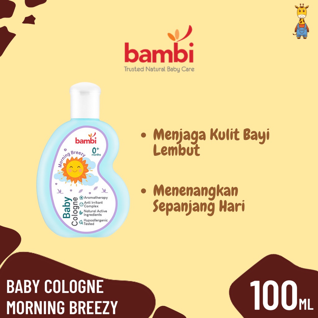 Bambi Baby Cologne Morning Breezy 100ml - Parfum Bayi