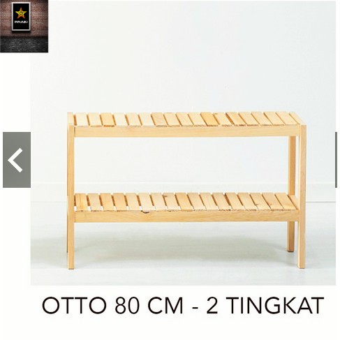 Up Space Otto Wooden Shelf 80 CM / Rak Kayu / Rak Serbaguna / Rak Dapur / Rak Sepatu Kayu /Rak taman
