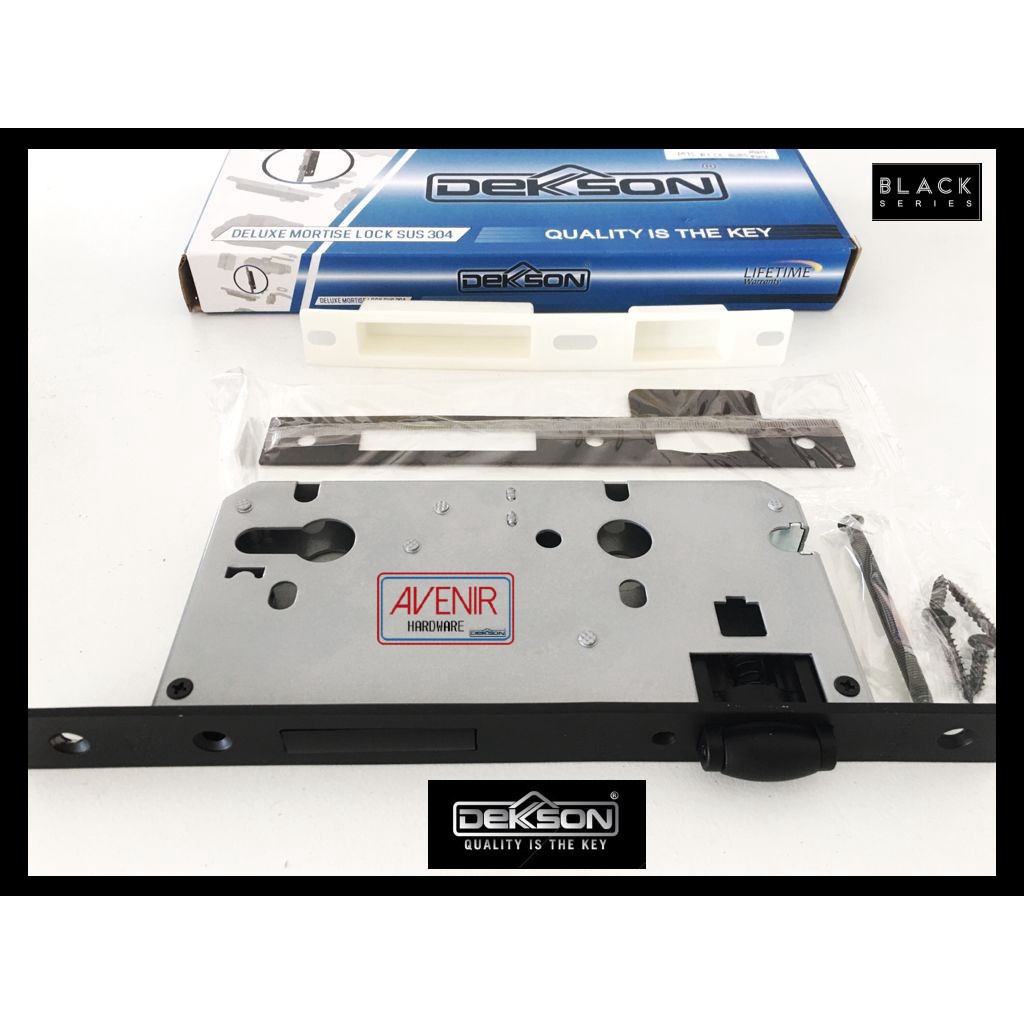 Mortise Lock Hitam Dekson Lockcase Dekkson MTS RL DL 8685 BLACK Mortise Hitam Dekson RL DL 8685 matt