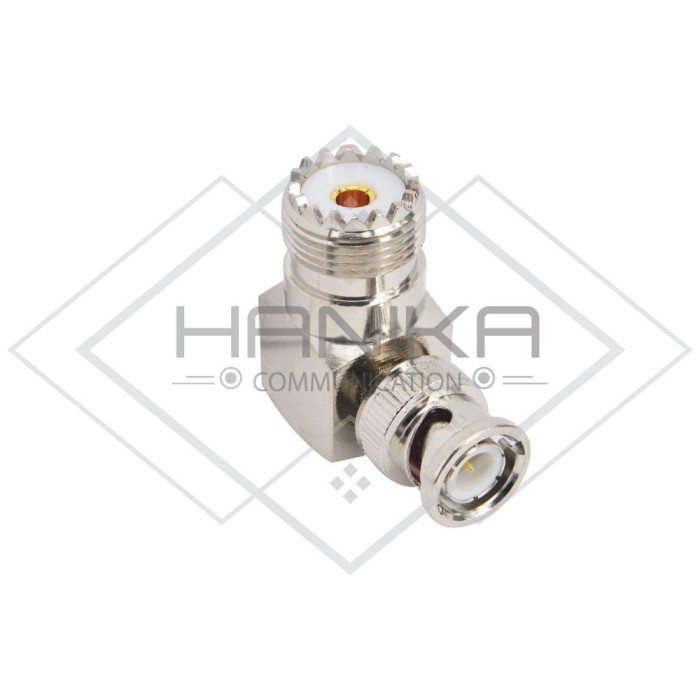 Konektor L BNC Male to PL Female Connector Tekuk Cowo ke PL-259 Cewe