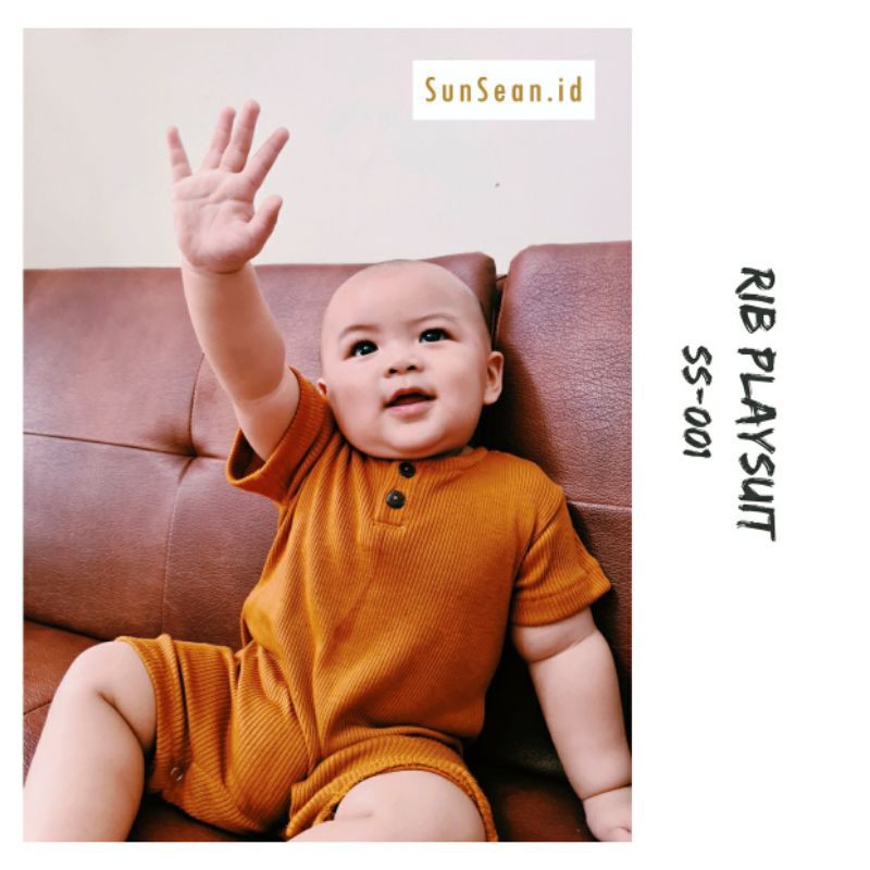 RIB PLAYSUIT SS-001 | SET BAJU JUMPER SETELAN ANAK 1 - 4 TAHUN JUMPSUIT ANAK BAYI