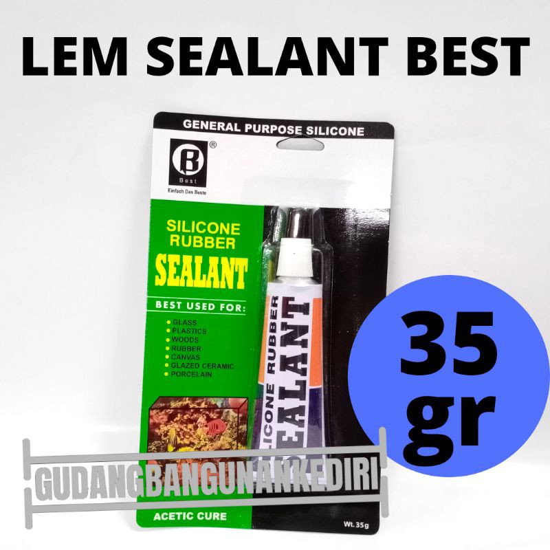 Lem Silikon Sealant Rubber Tube BEST 35gr - 85gr lem kaca best lem best