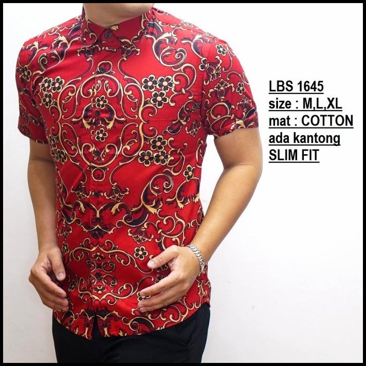 Kemeja Batik Pria / Baju Batik Pria Imlek Edition Ls453