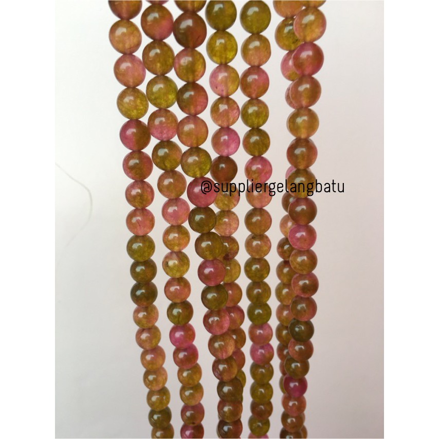 Burgundy Quartz Round Beads 8mm aksesoris premium kuarsa bulat renceng aksesoris craft grosir bahan