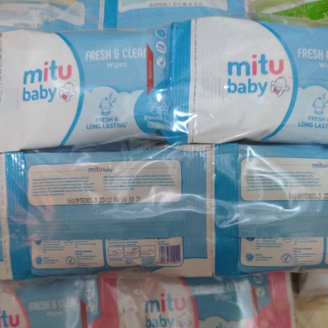 MITU BABY TISSUE BASAH ANTISEPTIC 12pcs(SATU RENCENG)4's