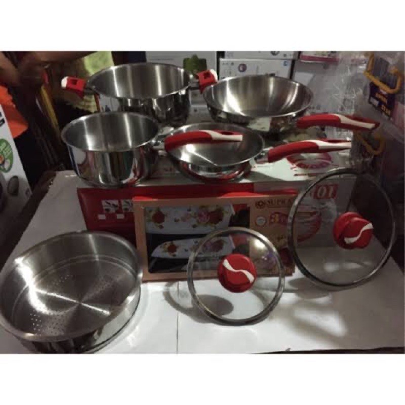 PANCI SUPRA SET 10 PCS I LOVE INDONESIA ORIGINAL STAINLESS STELL