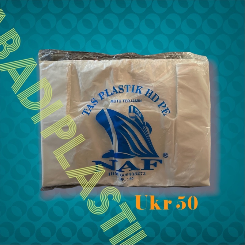 HD PUTIH 50/ KANTONG PLASTIK KRESEK NAF/HD SUSU UKR 50