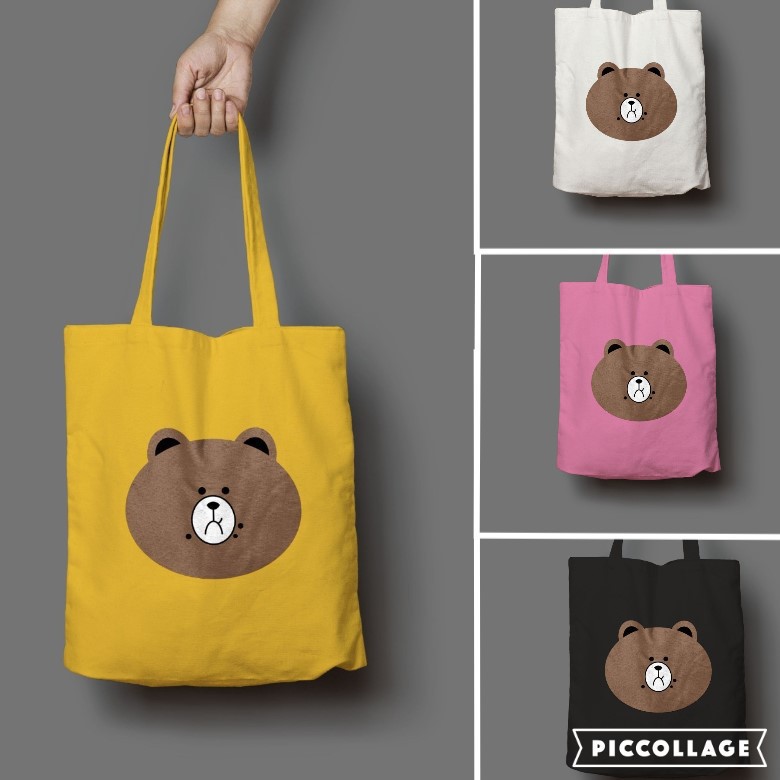 TAS_BDG  TOTEBAG (RESLETING) BROWNIE