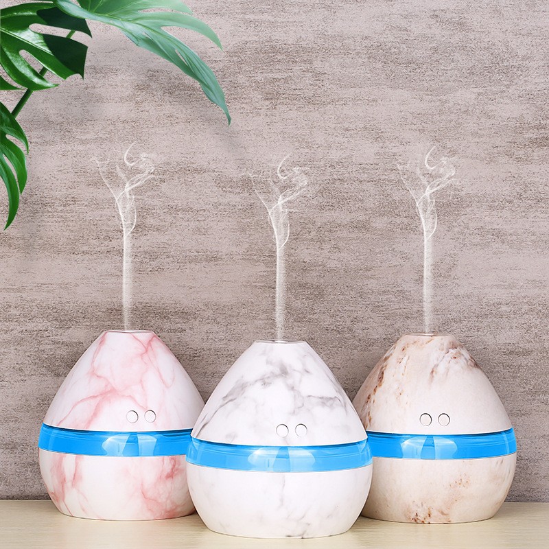 Diffuser Aromatherapy Air Humidifier Night Light Marble Isi 300ml H296