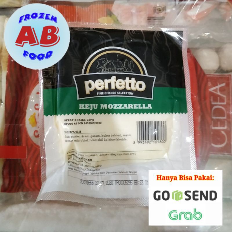 

Keju Mozzarella 250gr Perfetto Cheese Enak Lumer Meleleh Bergizi 250 gram