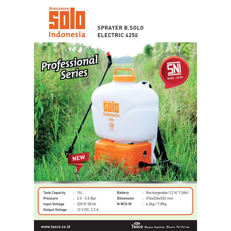 Sprayer Hama Elektrik 15L SOLO 425E / Alat Semprot Semprotan Obat Hama Elektrik 15 Liter 425 SOLO