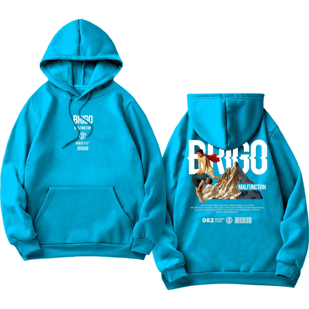 BRIGO Jumper Hoodie malfunction II Sweater Hoodie BRIGO malfunction Sablon DTF Fleece Cotton II SIZE M-XXL (Pria &amp; Wanita) Free stiker&amp;Gantungan Kunci