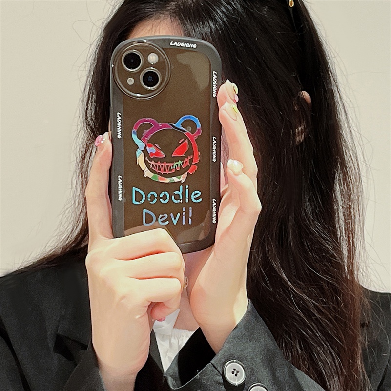 Soft Case Pelindung Lensa Kamera Motif Emoji Bahan TPU Tahan Banting Untuk iPhone 13 12 11 Pro Max Xr X Xs Max 7 8 Plus SE 2020