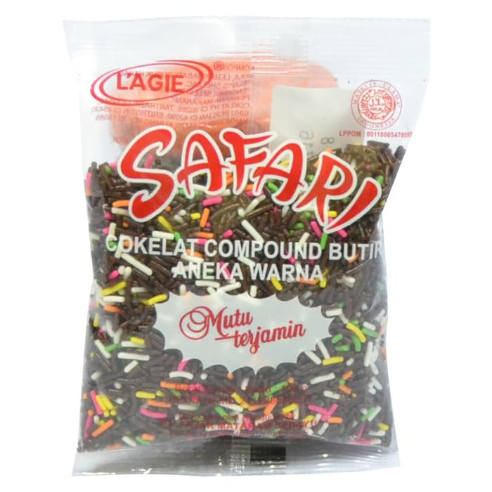 

Murah Meses Coklat Warna Warni SAFARI 100 Gram Halal Cokelat Butir