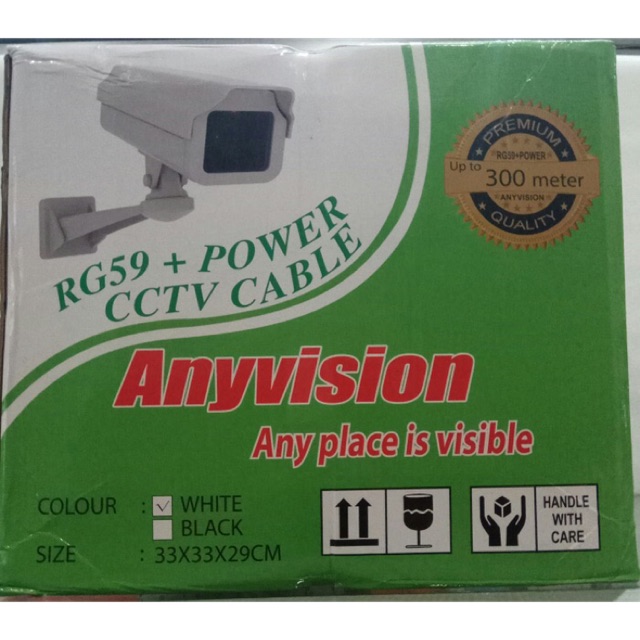 ANYVISION KABEL CCTV RG59 + POWER