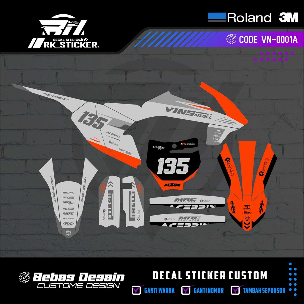 DECAL KTM 65 CC FREE CUSTOME DESIGN