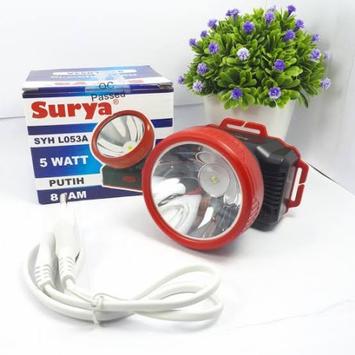 Senter Kepala SURYA LED 5 Watt SYH 053 / Senter Cas / Senter Hiking / Cahaya Putih