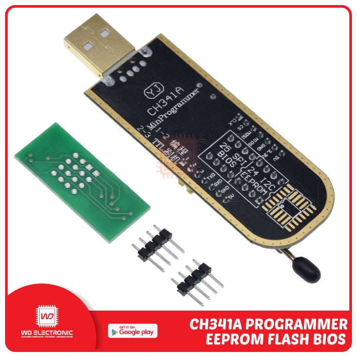 CH341 CH341A PROGRAMMER EEPROM FLASH BIOS FOR 93Cxx 25Cxx 24Cxx