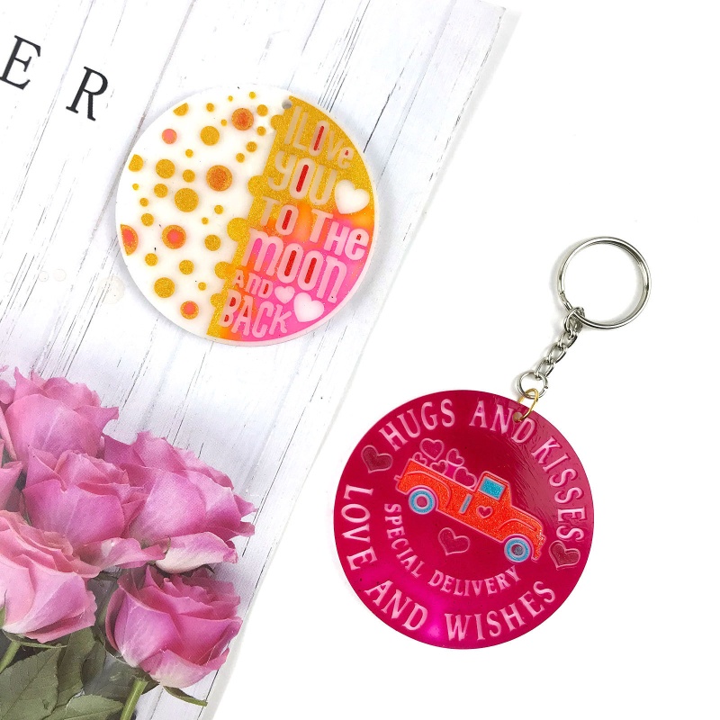 Siy Cetakan Resin Epoksi Bentuk Hati Bahan Silikon Untuk Gantungan Kunci / Craft Diy