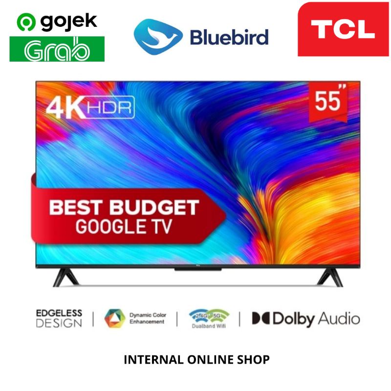 TCL 55A18 Smart TV 55 Inch Google TV 4K UHD Garansi Resmi TCL Indonesia