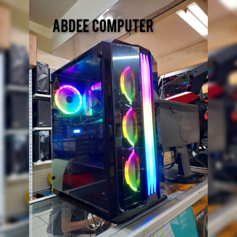 PC GAMING CORE I7 10700F RAM 16 GB NVME 256 GB VGA 12 GB RTX 3060 DDR 6 EDITING ( PC ONLY/24IN LED CURVE 1 SET)