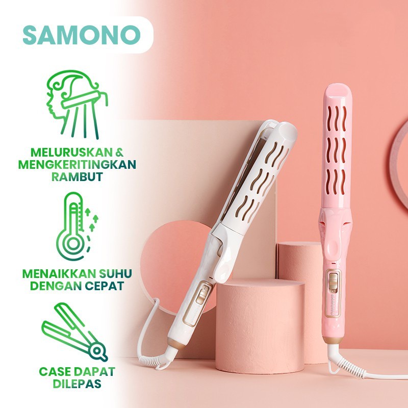 SAMONO SHS002 Catokan Rambut 2In1 Curling And Straightening