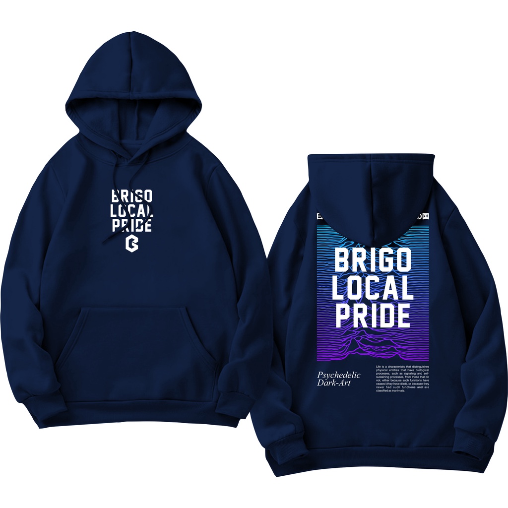 Sweater Hoodie BRIGO Sablon DTF Fleece Cotton || BRIGO  Jumper Hoodie PSYCHEDELIC DARK ART M-XXL (Pria &amp; Wanita) Free stiker&amp;Gantungan Kunci