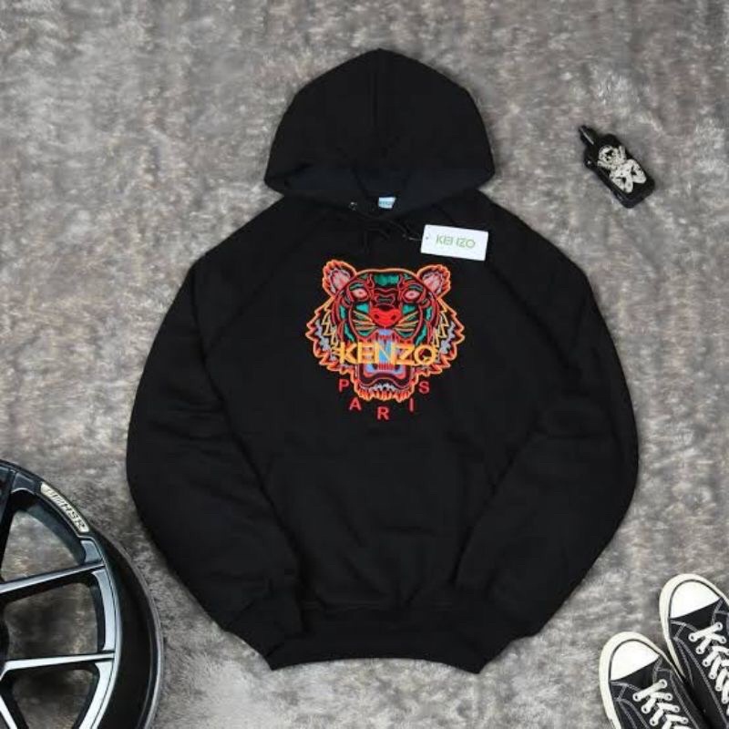 Sweater Hoodie KENZO TIGER PARIS Bordir Premium FULL TAG ORIGINAL L-XL-XXL