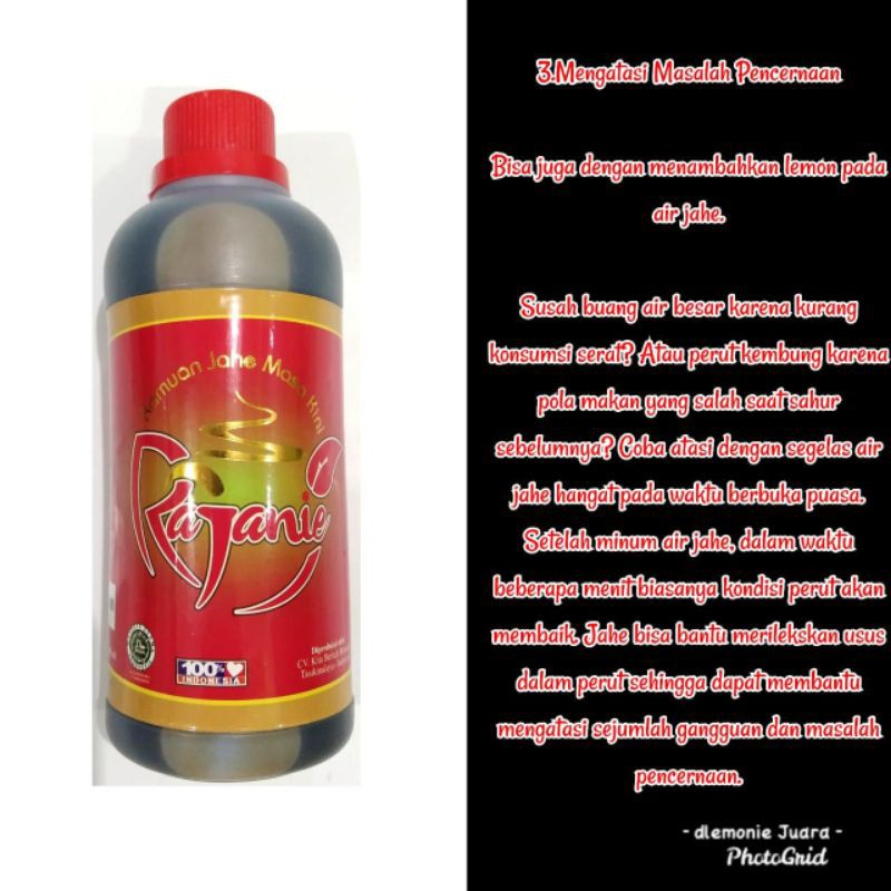 

rajanie jahe merah asli 500ml