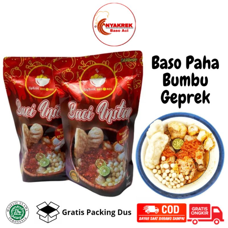 

Baso Paha Ayam Bumbu Geprek Premium Bakso Paha Ayam Premium by Nyakrek