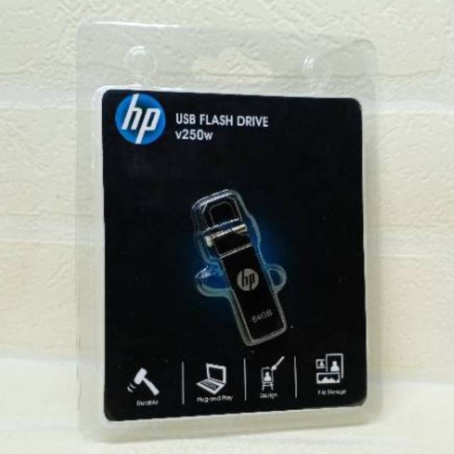 Flashdisk 64GB Merek HP - USB Flash Drive V250W - FD HP 64GB