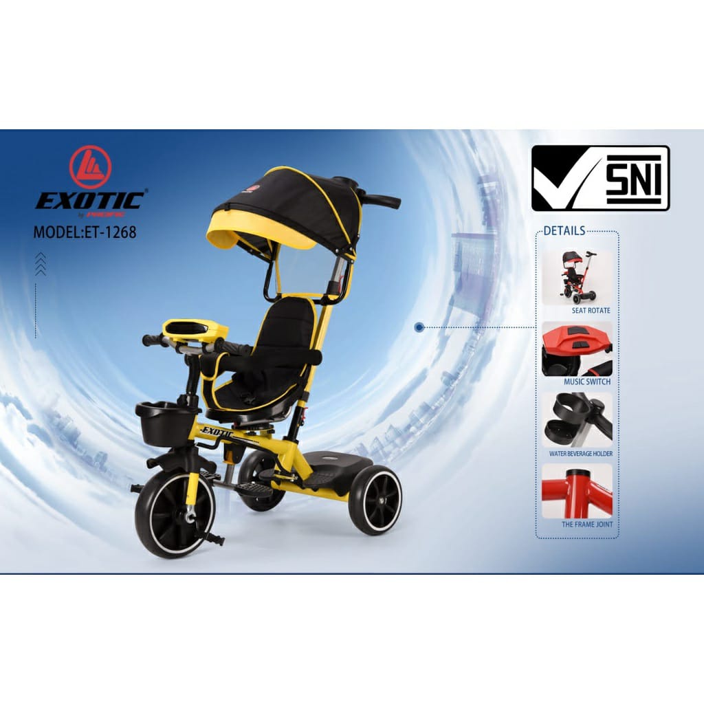Exotic Tricycle ET-1268 / Sepeda Roda Tiga Anak
