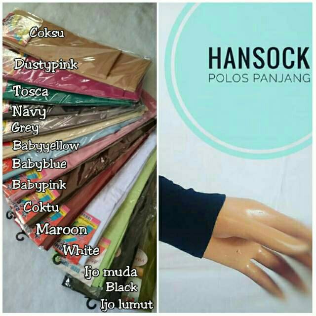 Handsock Rayon Polos Handsock Panjang  Manset Tangan  