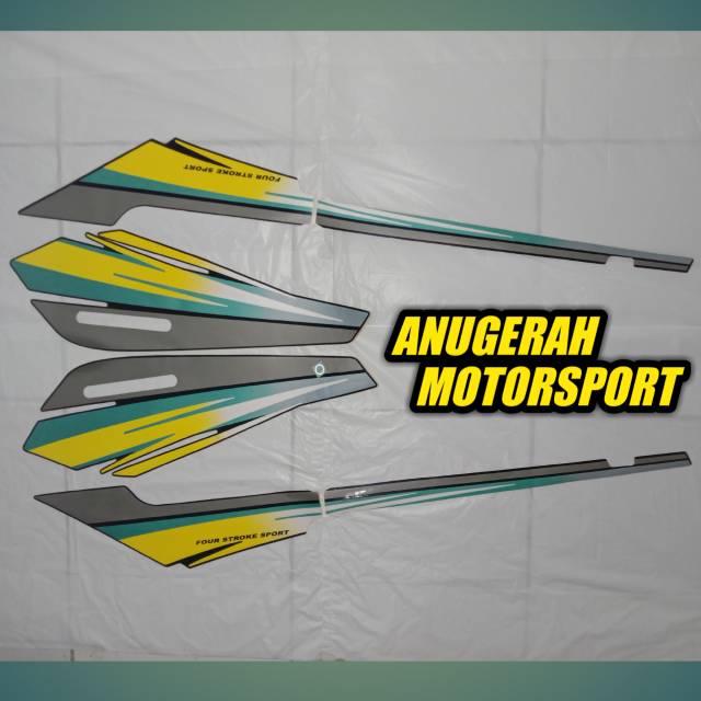 Striping Honda gl pro 1994 hijau kuning silver