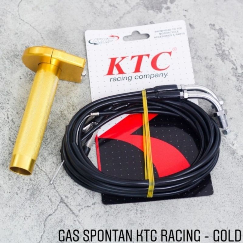 Gas spontan Ktc 2 kabel universal panjang 2 meter warna lengkap bisa semua motor