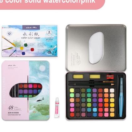 

Paling Sesuai.. 36/48Watercolor Set - Alat Cat Air Set (Termasuk Kuas dan Kertas Gambara