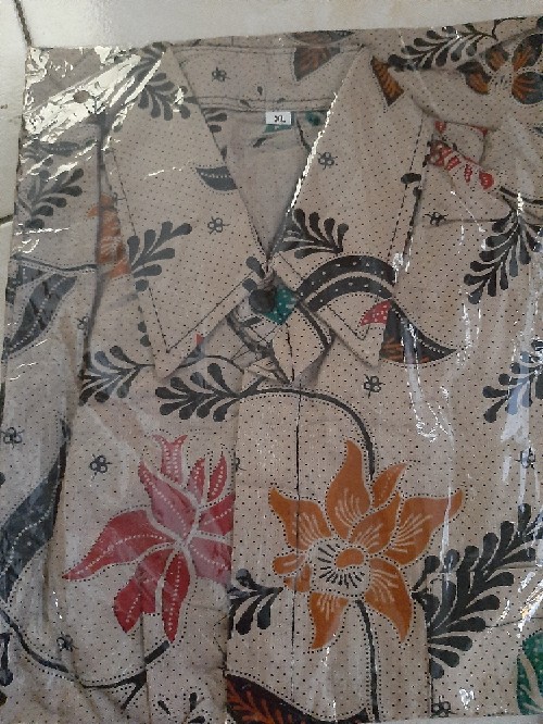 New Bisa Cod Batik Hrb026 Kenongo Hem Pendek Padi Pekalongan M L Xl Batik Pria Murah Modern Grosir