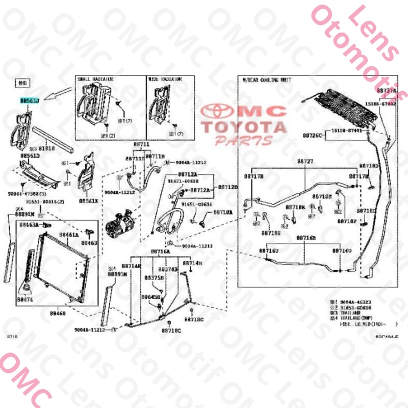 (100% ORIGINAL EM ) Cover Saluran Masuk Udara Condensor Atas New Avanza Xenia 88561-BZ280 Keren