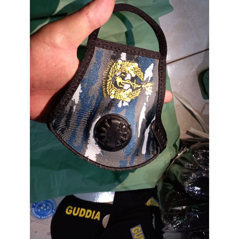 MASKER LORENG LAYAR LOGO TNI AL &MARINIR 3PLAY PREMIUM