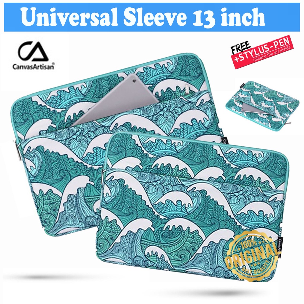 Acer Aspire 5 A514 14 inch Sleeve HandBag Cover Waterproof Motif Ombak