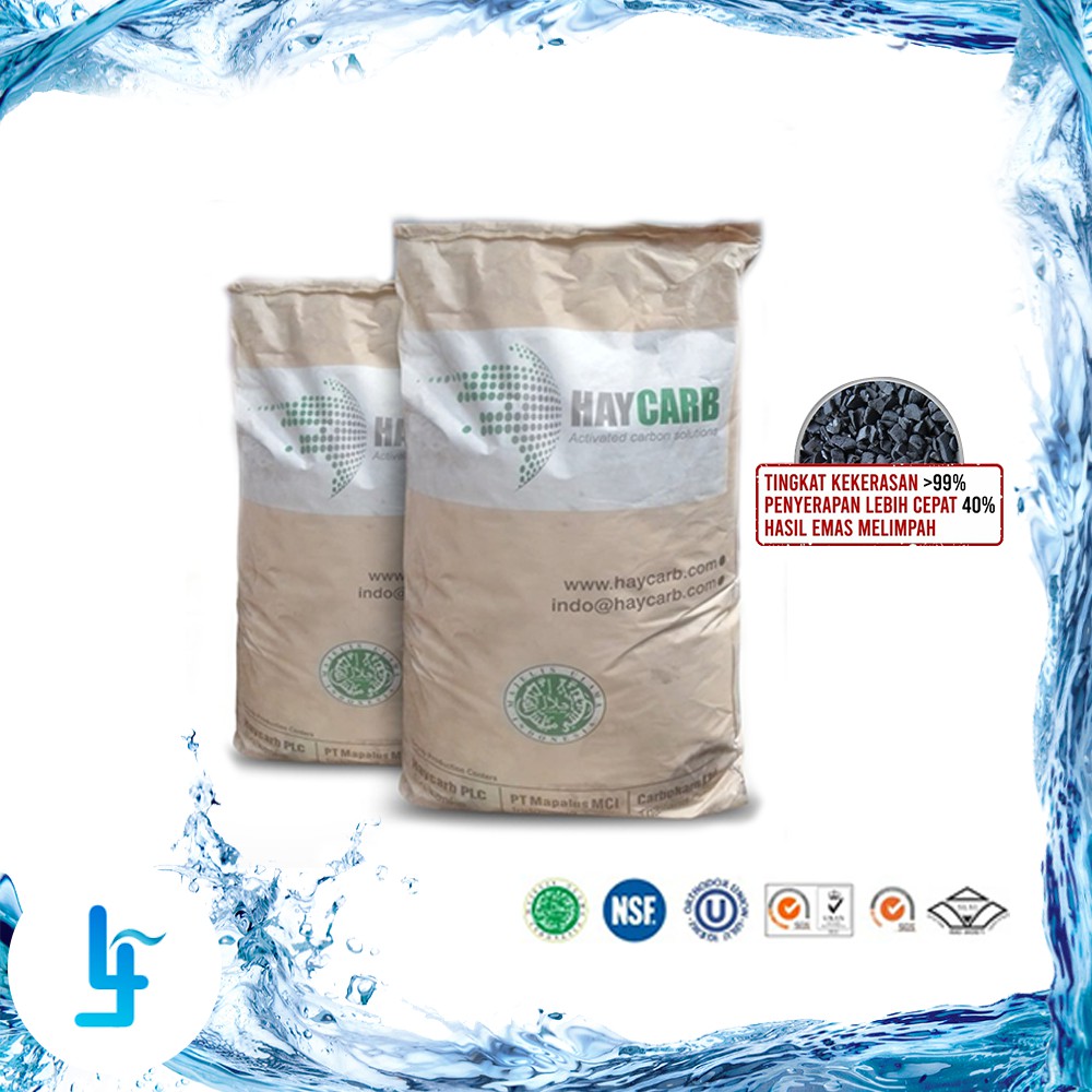 Karbon Carbon Aktif Tambang Emas Rakyat mesh 6 x 12 Gold Mining