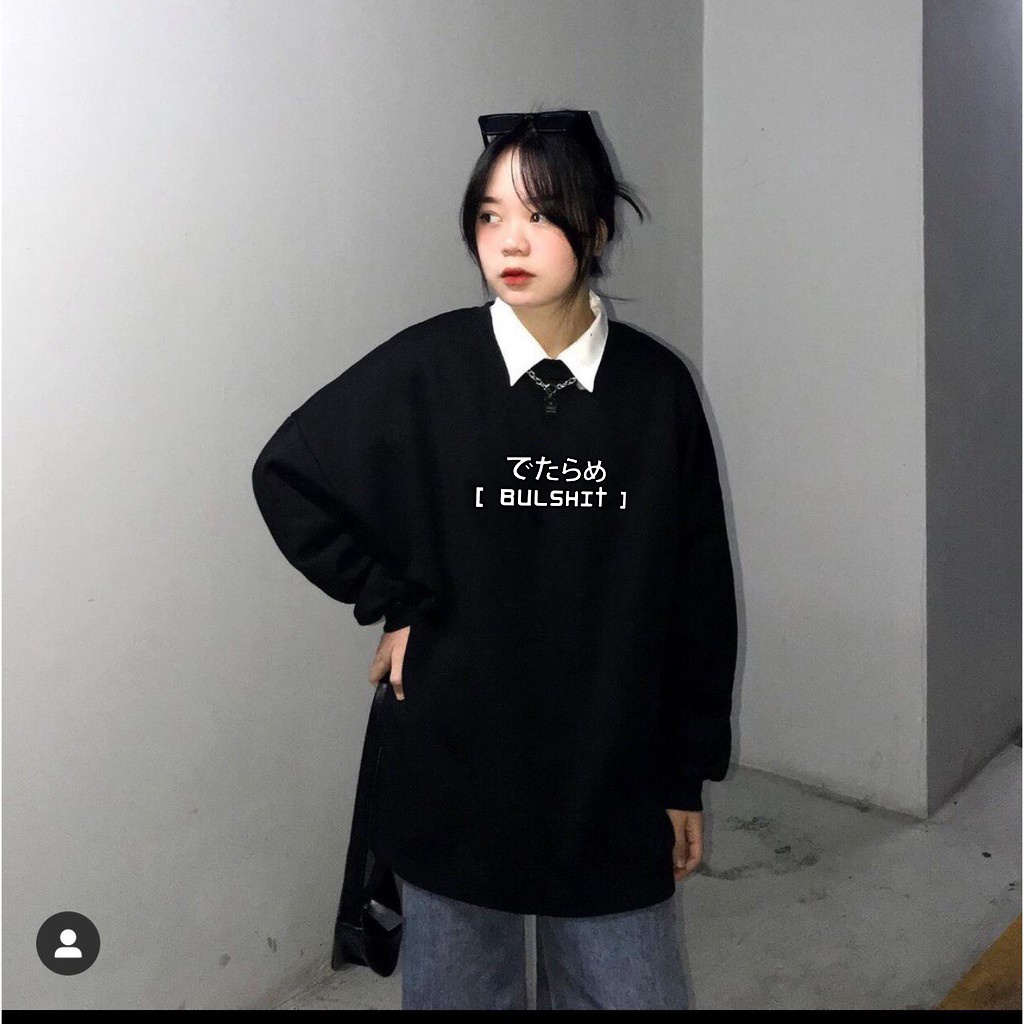 Sweater Bulshit Korea Style | Sweater Terbaru Wanita &amp; Pria | Dhea Fashion