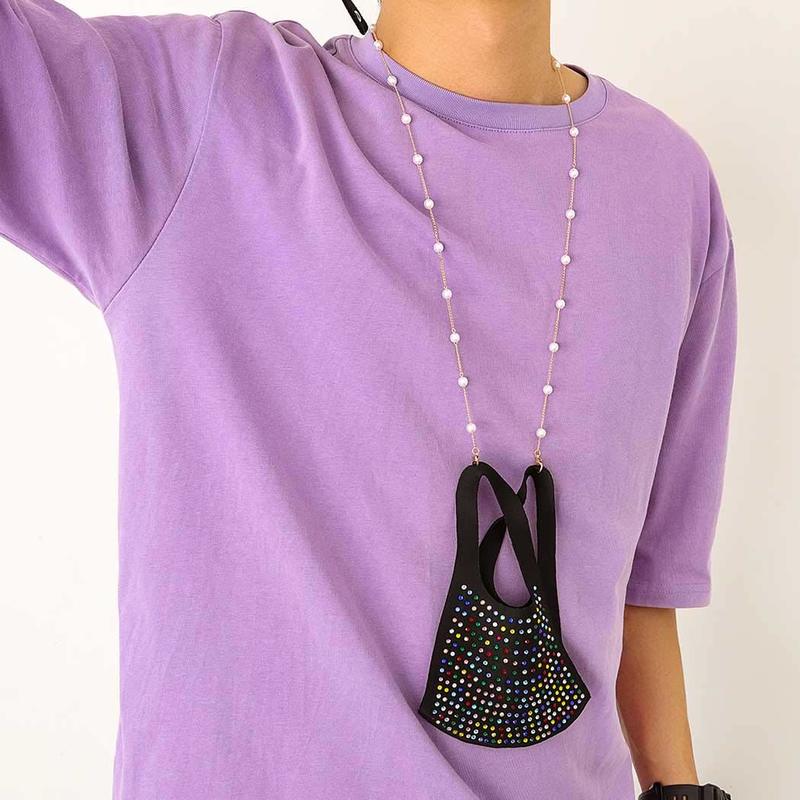 Magic789 Korean Women Pearl Beaded Eyeglasses Chain Holder Mask Lanyard Hanging Strap