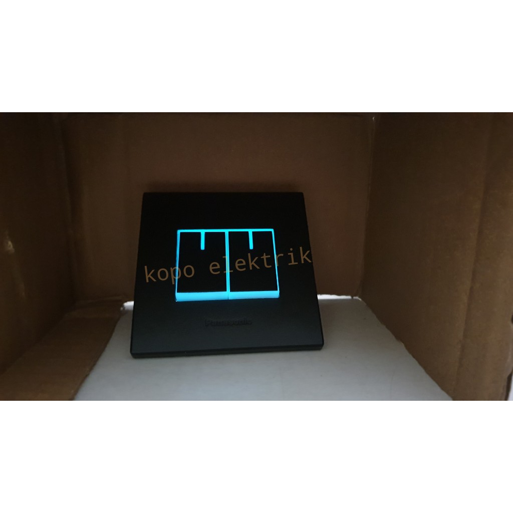 Panasonic Saklar Seri Style Black Tanam Saklar Double Hitam Minimalis Modern